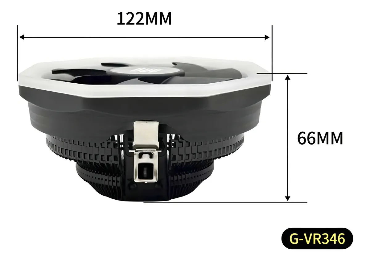 Cooler Processador Intel Amd Rgb 115x,1200,1700, Am3,